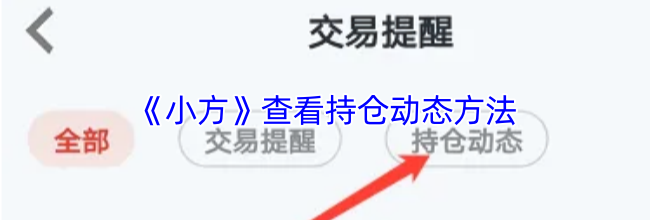 《小方》查看持仓动态方法