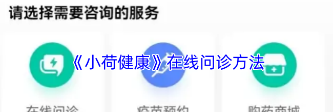 《小荷健康》在线问诊方法