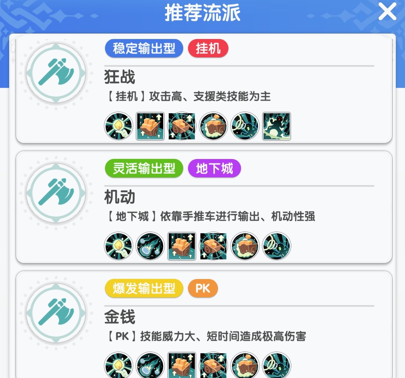 《仙境传说：重生》各职业推荐流派