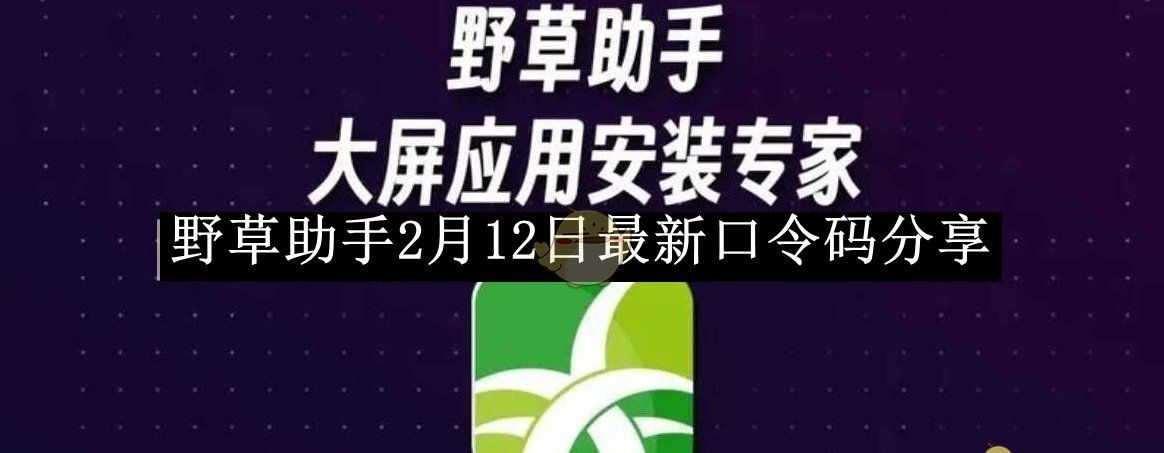 《野草助手》2月12日最新口令码分享