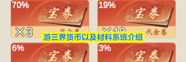 游三界货币以及材料系统介绍