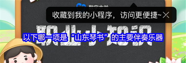 以下哪一项是“山东琴书”的主要伴奏乐器