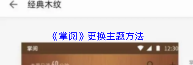 《掌阅》更换主题方法